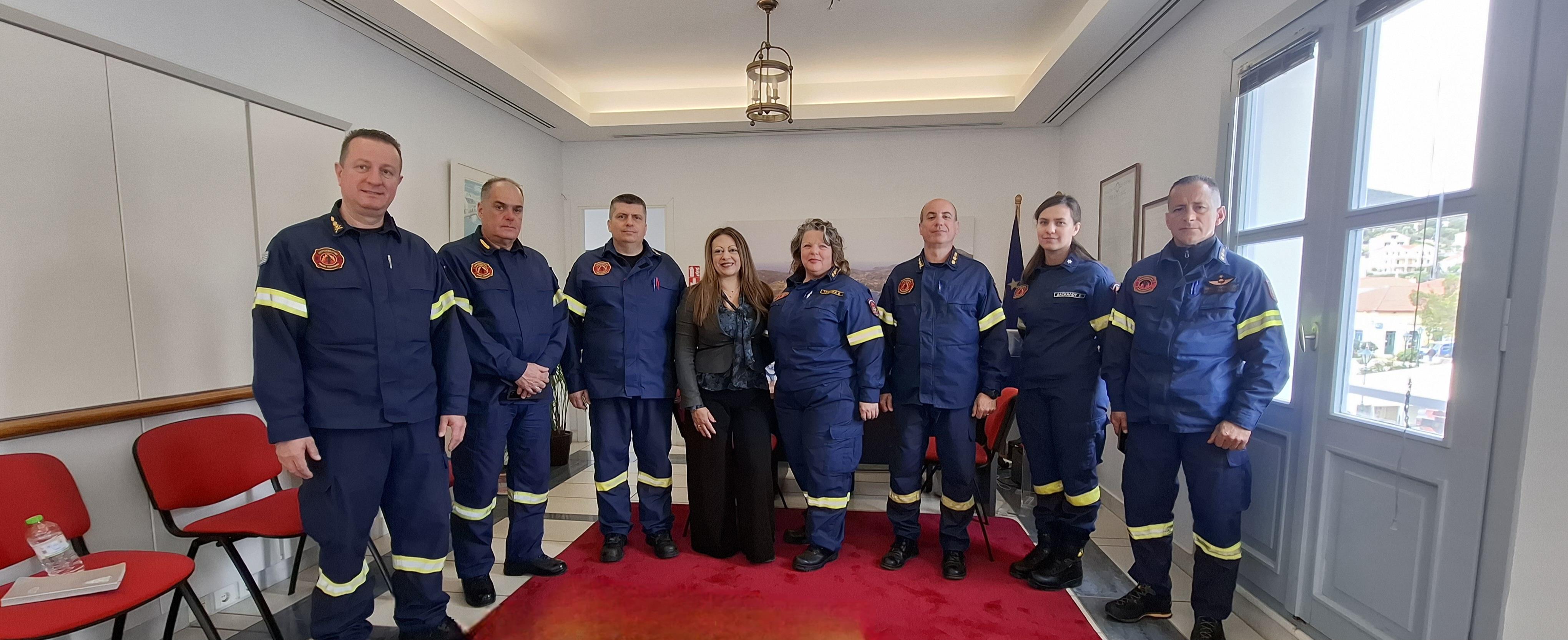 Επίσκεψη του Γενικού Επιθεωρητή Πυροσβεστικού Σώματος στην Έπαρχο Ιθάκης