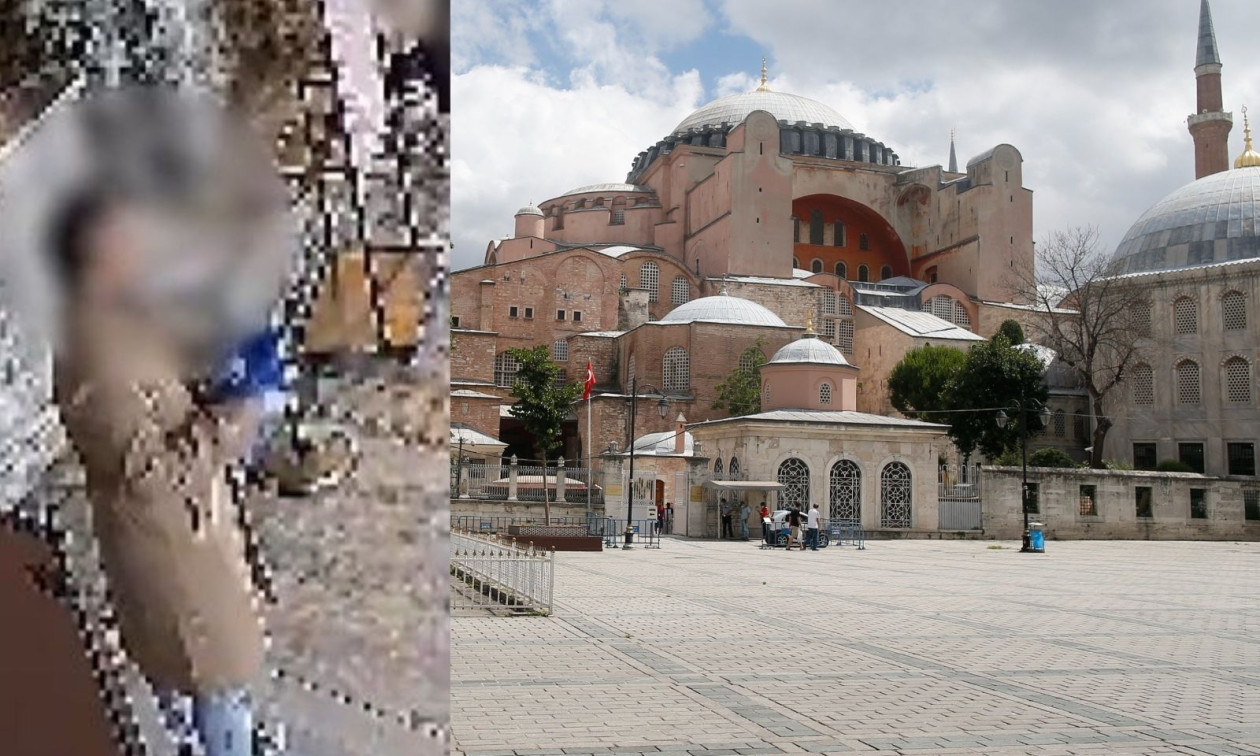 Συνελήφθησαν γιατί άνοιξαν ελληνική σημαία με σταυρό μέσα στην Αγιά Σοφιά, τη Μεγάλη Πέμπτη 