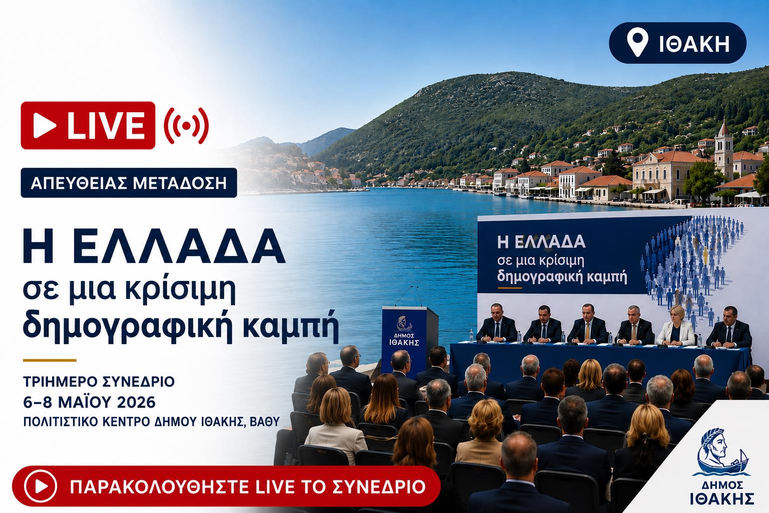 LIVE από την Ιθάκη: Σε εξέλιξη το συνέδριο για το δημογραφικο