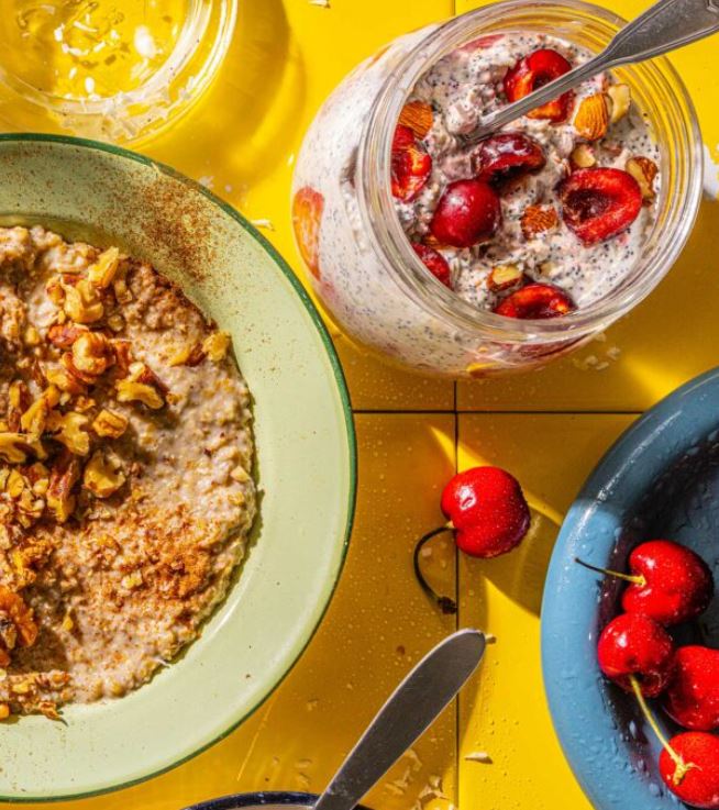 Οvernight bowl με βρώμη, γιαούρτι, φρούτα και μαστίχα