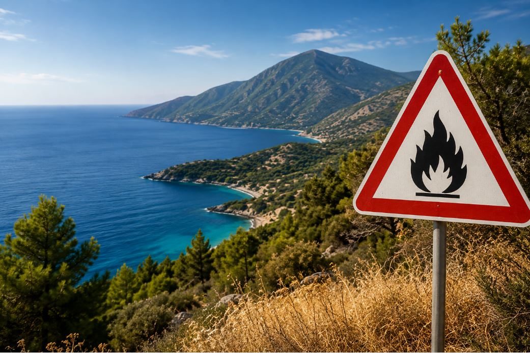 Υψηλός κίνδυνος πυρκαγιάς σήμερα σε Κεφαλονιά και Ιθάκη – Στην κατηγορία 3 τα νησιά