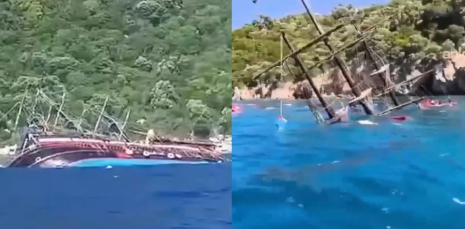 Τουρκία: Βυθίστηκε «πειρατικό» τουριστικό σκάφος με 148 επιβάτες στη Μαρμαρίδα -Βούτηξαν στη θάλασσα για να σωθούν